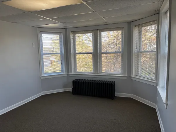 an empty room with a window