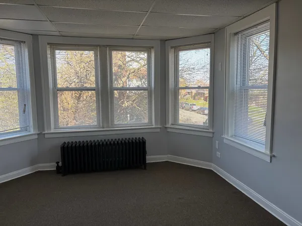 an empty room with a window