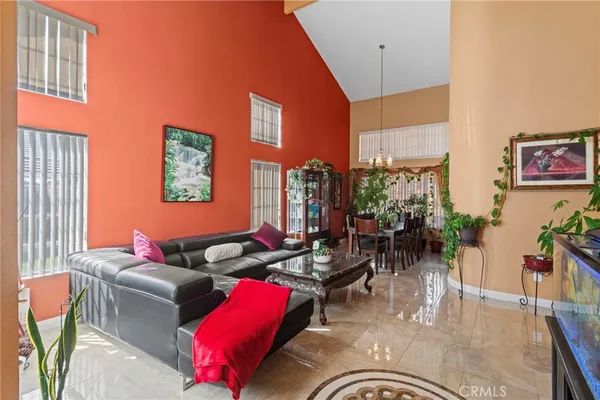 a living room filled with furniture