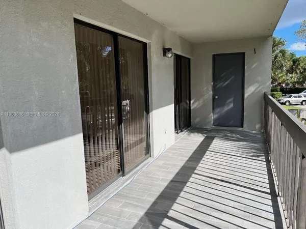 a view of a balcony