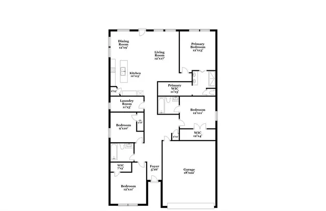 a picture of a bench in room