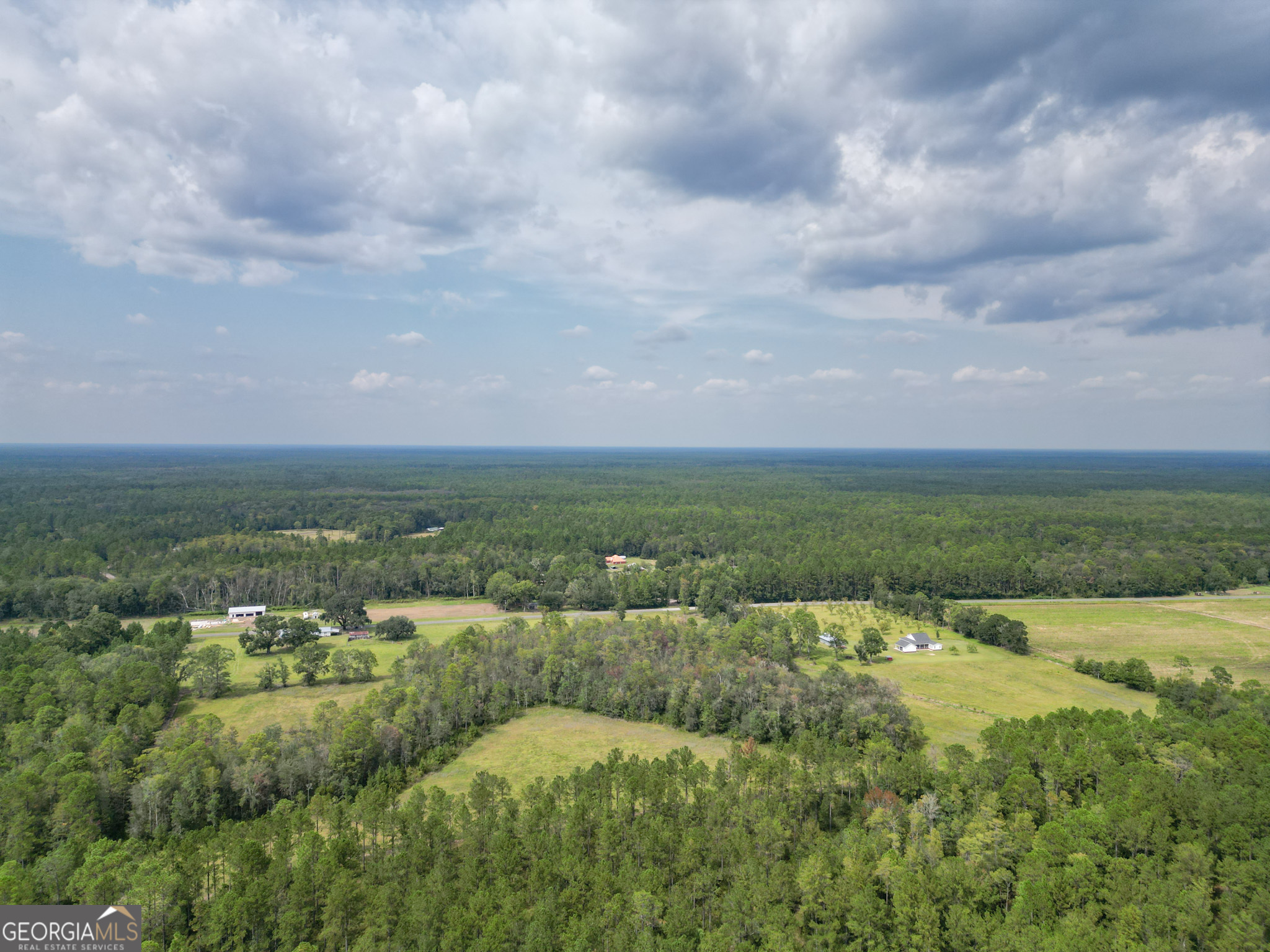 30-acres Hodges Road Hinesville, GA 31313 - Photo 7 of 34 an aerial view of residential houses with outdoor space and trees