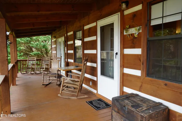 a view of a porch