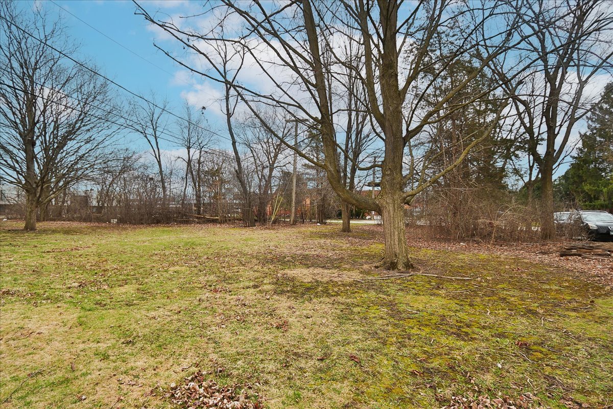 a view of a yard with a house