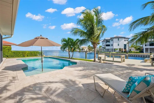 a swimming pool with yard