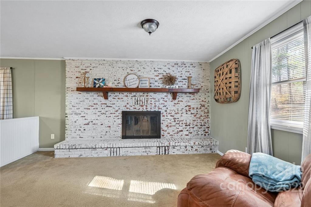 685 Kims Cove Road Canton, NC 28716 - Photo 8 of 43 a living room with furniture and a fireplace