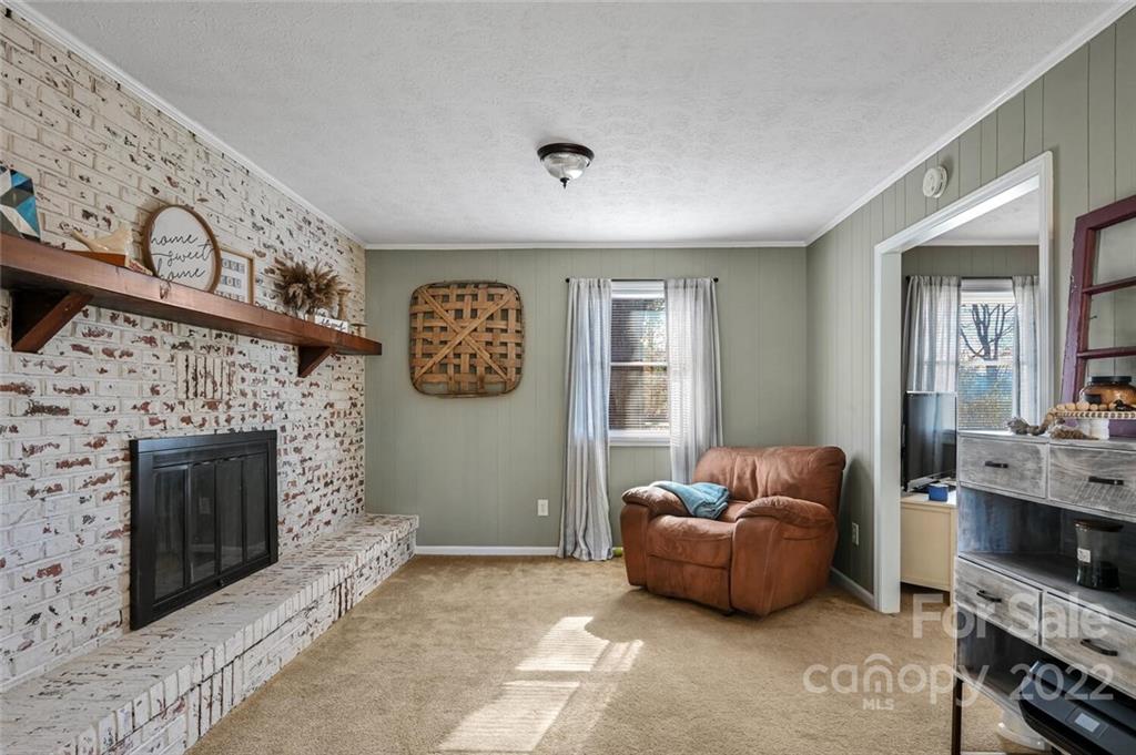 685 Kims Cove Road Canton, NC 28716 - Photo 10 of 43 a living room with furniture and a fireplace