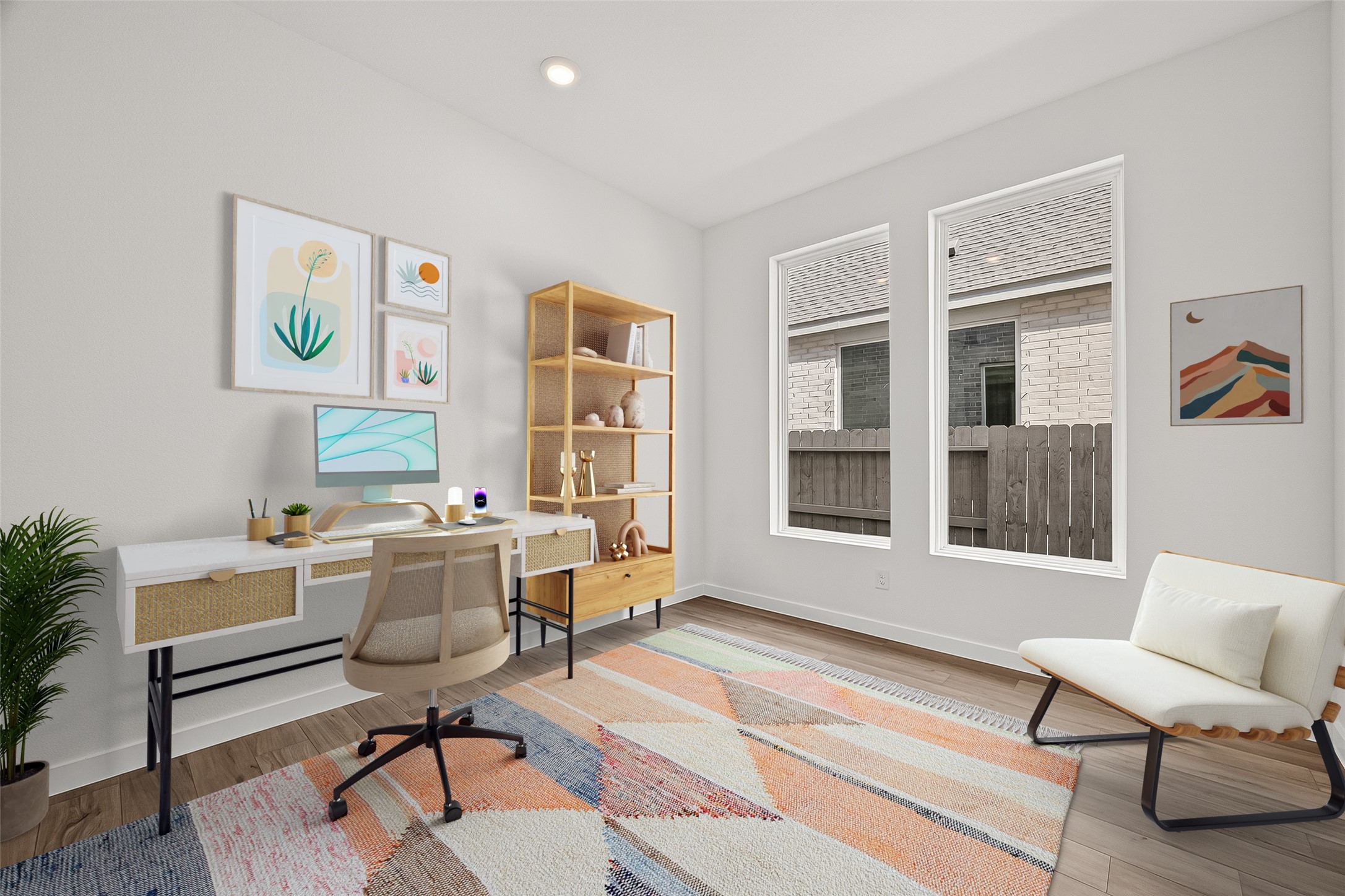 2419 Hazel Berry Street Manvel, TX 77578 - Photo 6 of 50 a workspace with furniture hardwood and a window