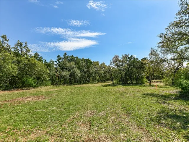 a view of a yard with a tree