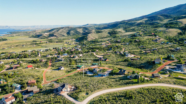532 Fremont Road Fish Haven, ID 83287 - Photo 6 of 12 Aerial view of property and surrounding area with mountains
