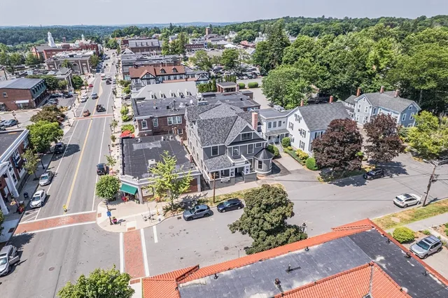 an aerial view of multiple house