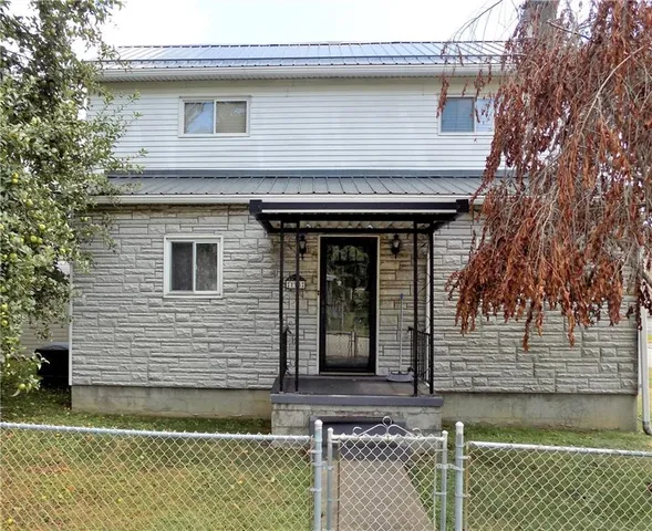 a front view of a house