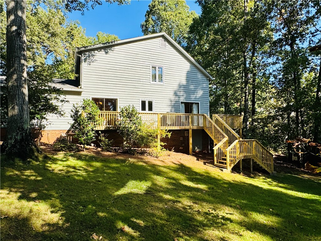 222 Terrace Drive Anderson, SC 29621 - Photo 28 of 37 Rear View with New Deck