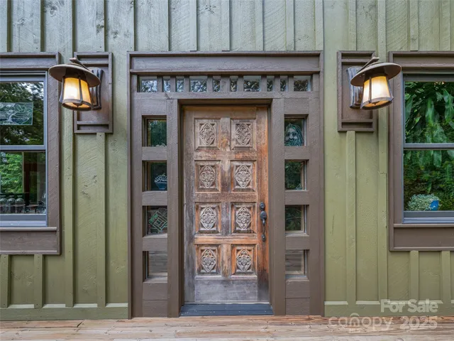 a view of a entryway door of the house