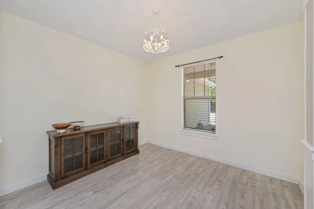 a view of a room with a stove top oven