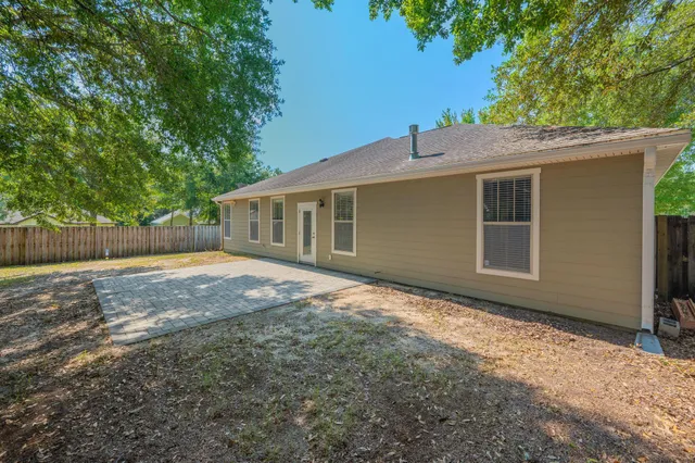 a backyard of a house