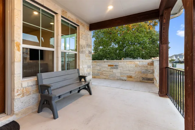 a view of balcony with couch