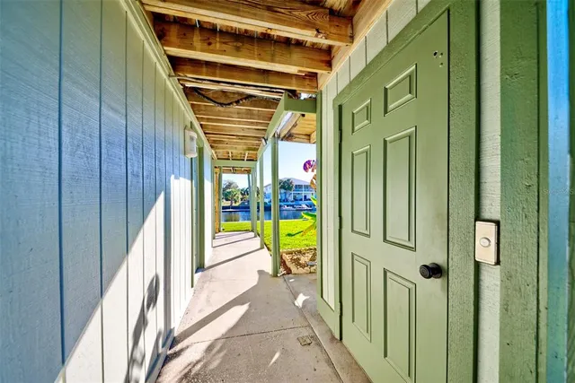 a view of a lake from a balcony