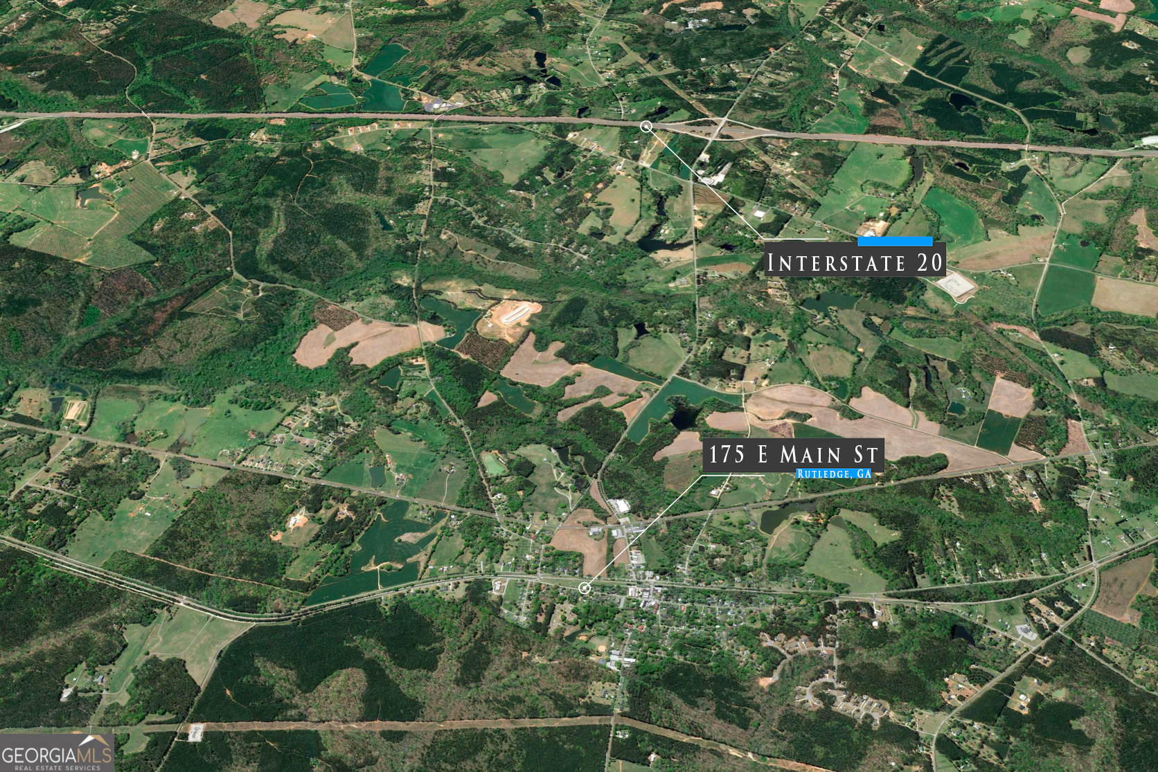 175 East Main Street, Unit B Rutledge, GA 30663 - Photo 2 of 28 a bird view of a house and a yard