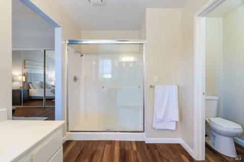 a bathroom with a sink and a shower
