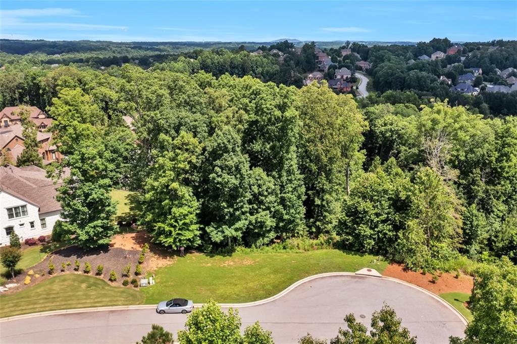 4920 Roaring Fork Pass Suwanee, GA 30024 - Photo 3 of 15 an aerial view of a houses with a yard and trees