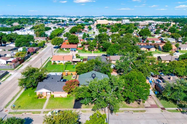 an aerial view of a city