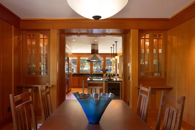 a view of a room with a window