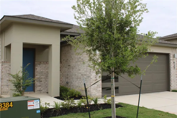 a house with a glass door