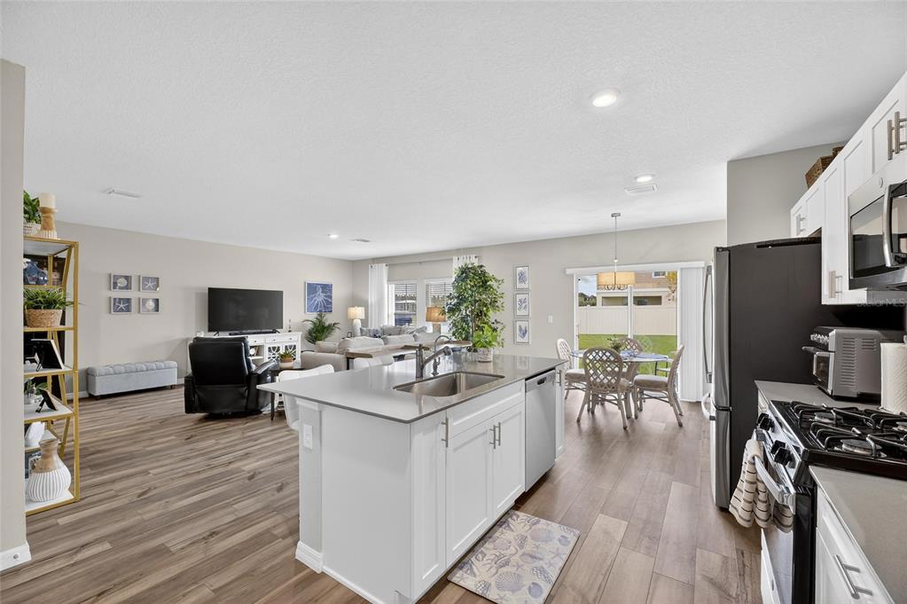 12908 Hawkstone Trail Boulevard Lithia, FL 33547 - Photo 13 of 76 a living room with furniture wooden floor a rug and a flat screen tv