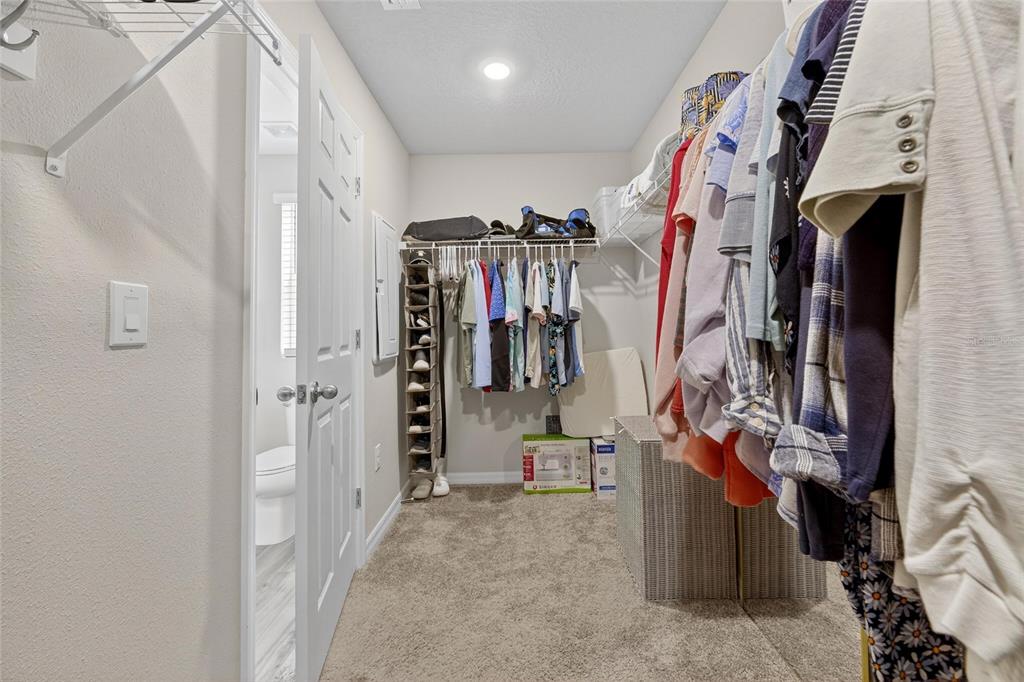 12908 Hawkstone Trail Boulevard Lithia, FL 33547 - Photo 29 of 76 a view of walk in closet with clothes