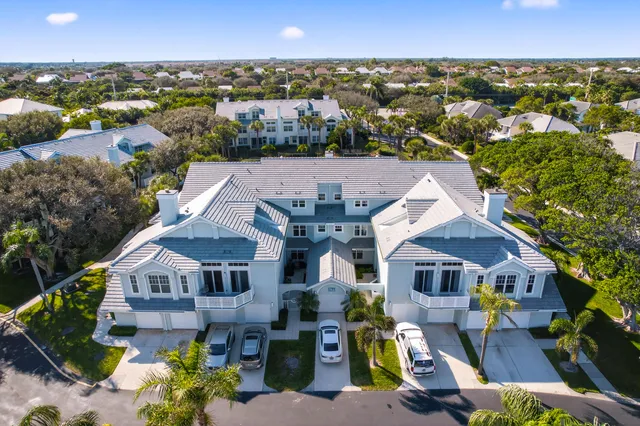 an aerial view of multiple house