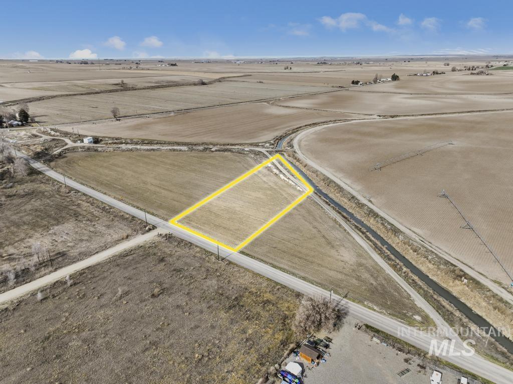 Aerial view of sparsely populated area