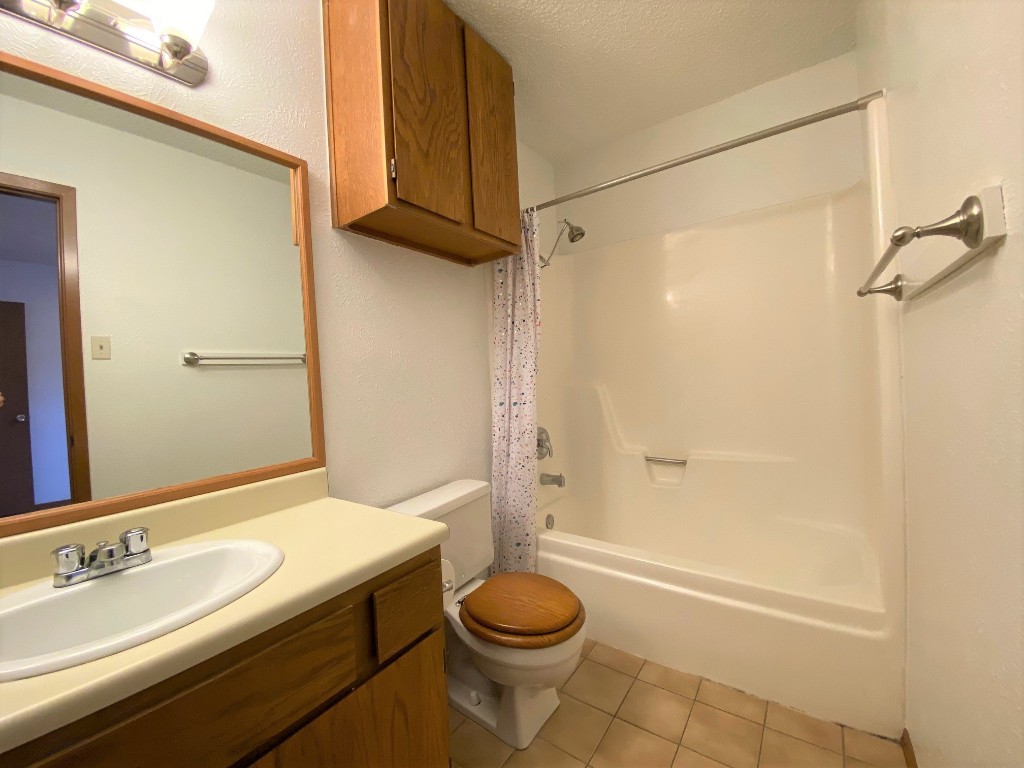 5502 Honey Dew Terrace Austin, TX 78749 - Photo 12 of 18 a bathroom with a granite countertop sink toilet and shower