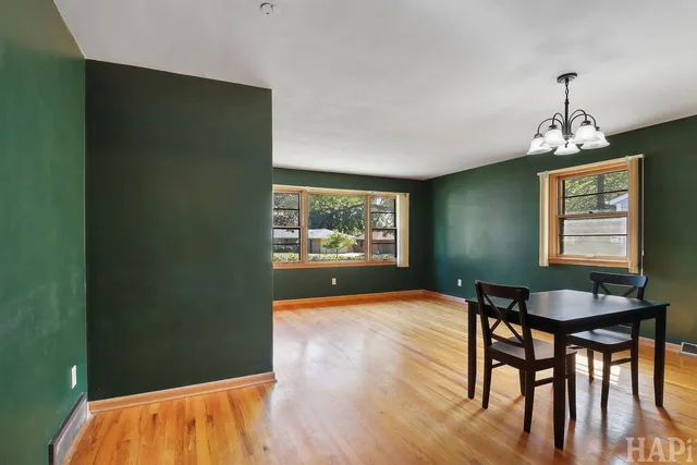 a view of a livingroom with furniture and window
