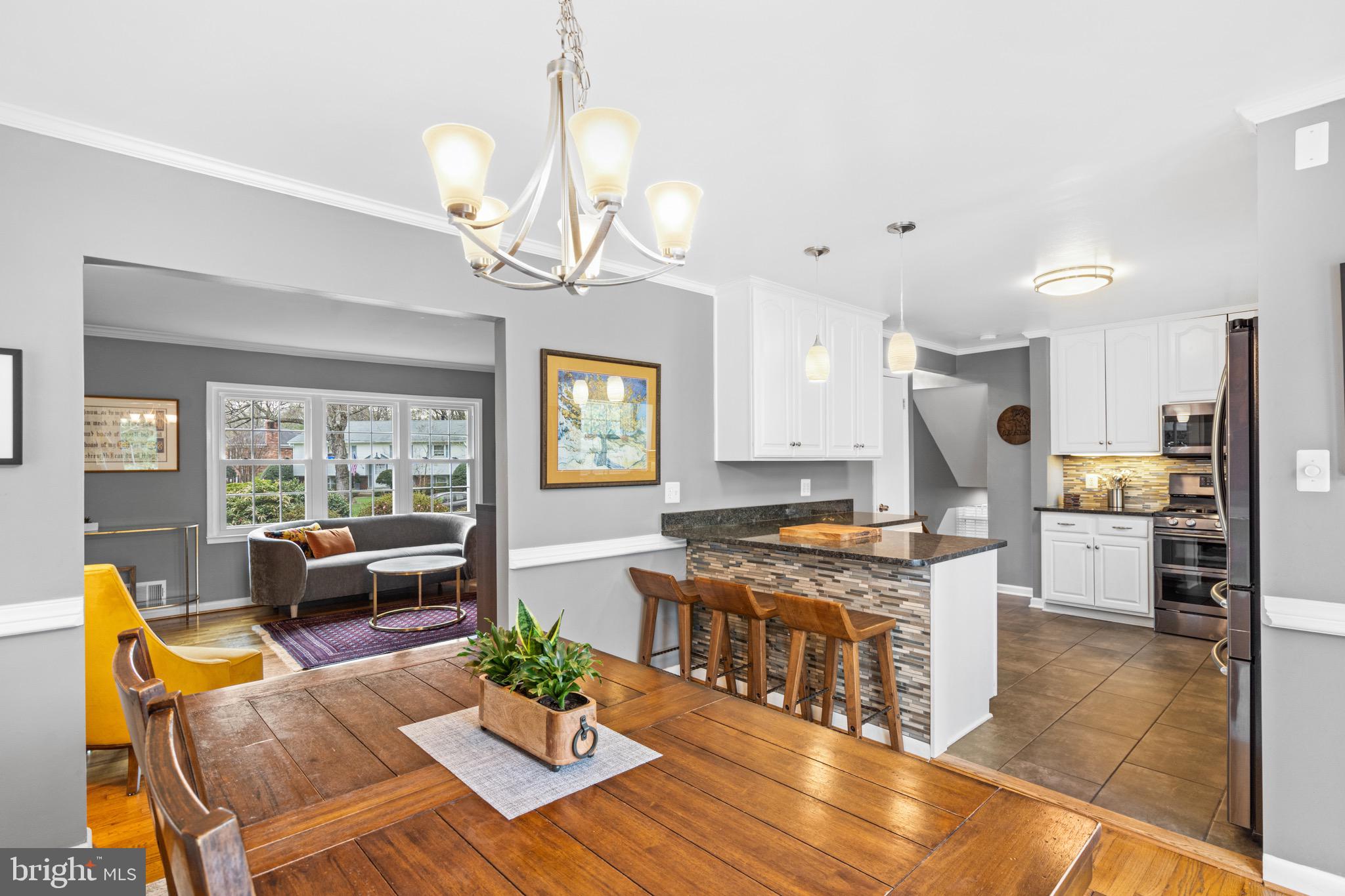 2000 Rampart Drive Alexandria, VA 22308 - Photo 3 of 37 Dining room overlooking kitchen and living rooms