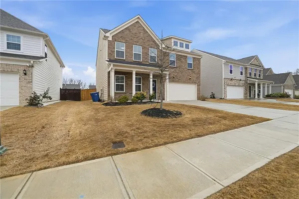 a front view of a building