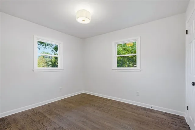 an empty room with a window