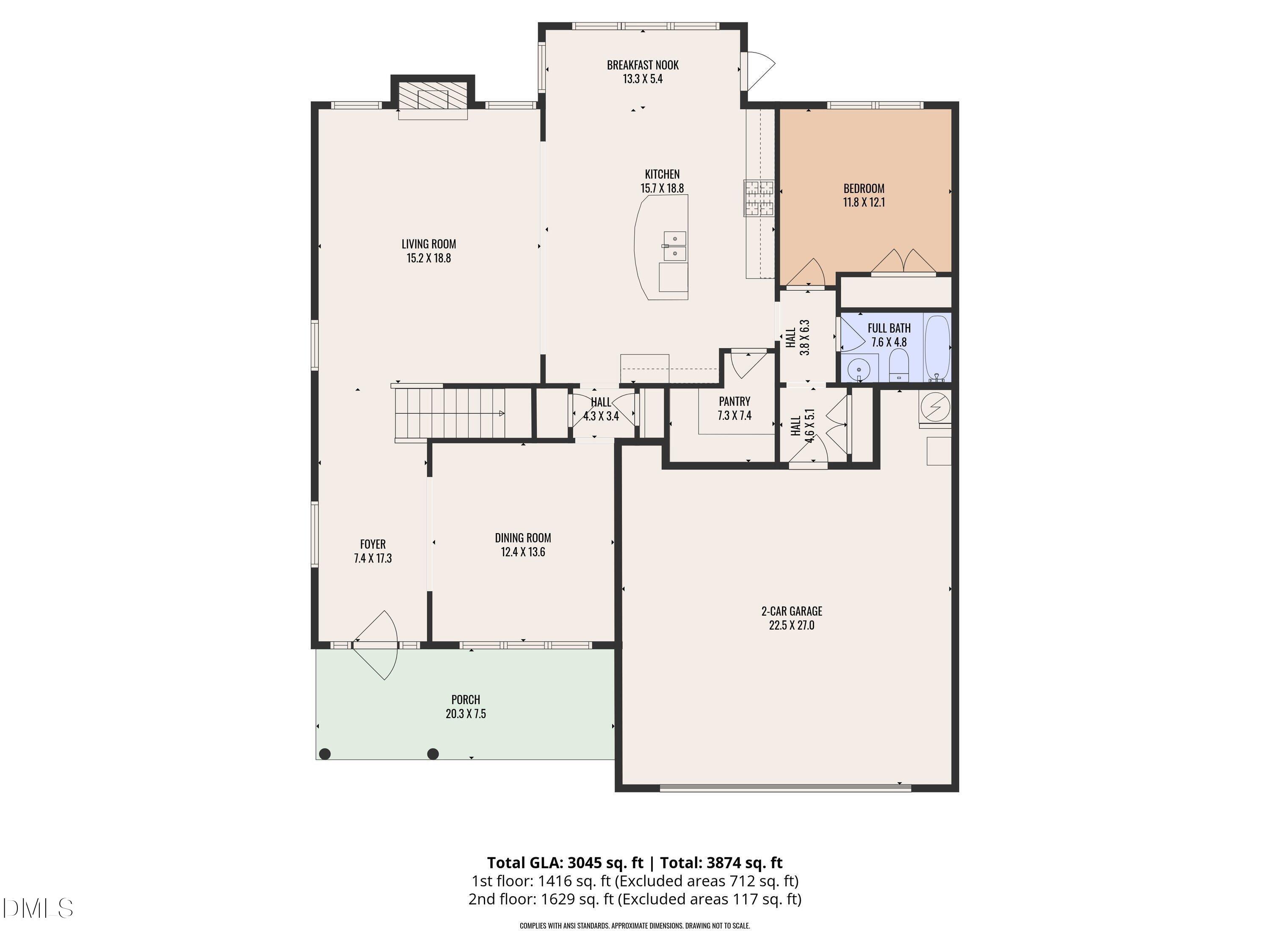 396 Naples Lane Clayton, NC 27527 - Photo 28 of 33 a picture of a floor plan