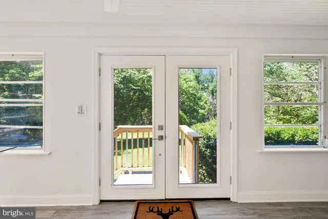 a view of windows and a room