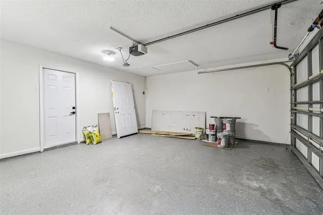 a view of a garden with a tree