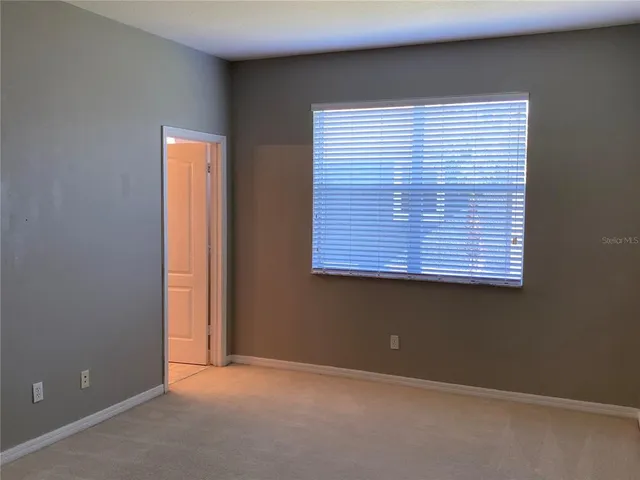 an empty room with a window