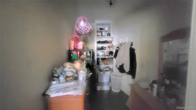 a view of dining room with wooden floor