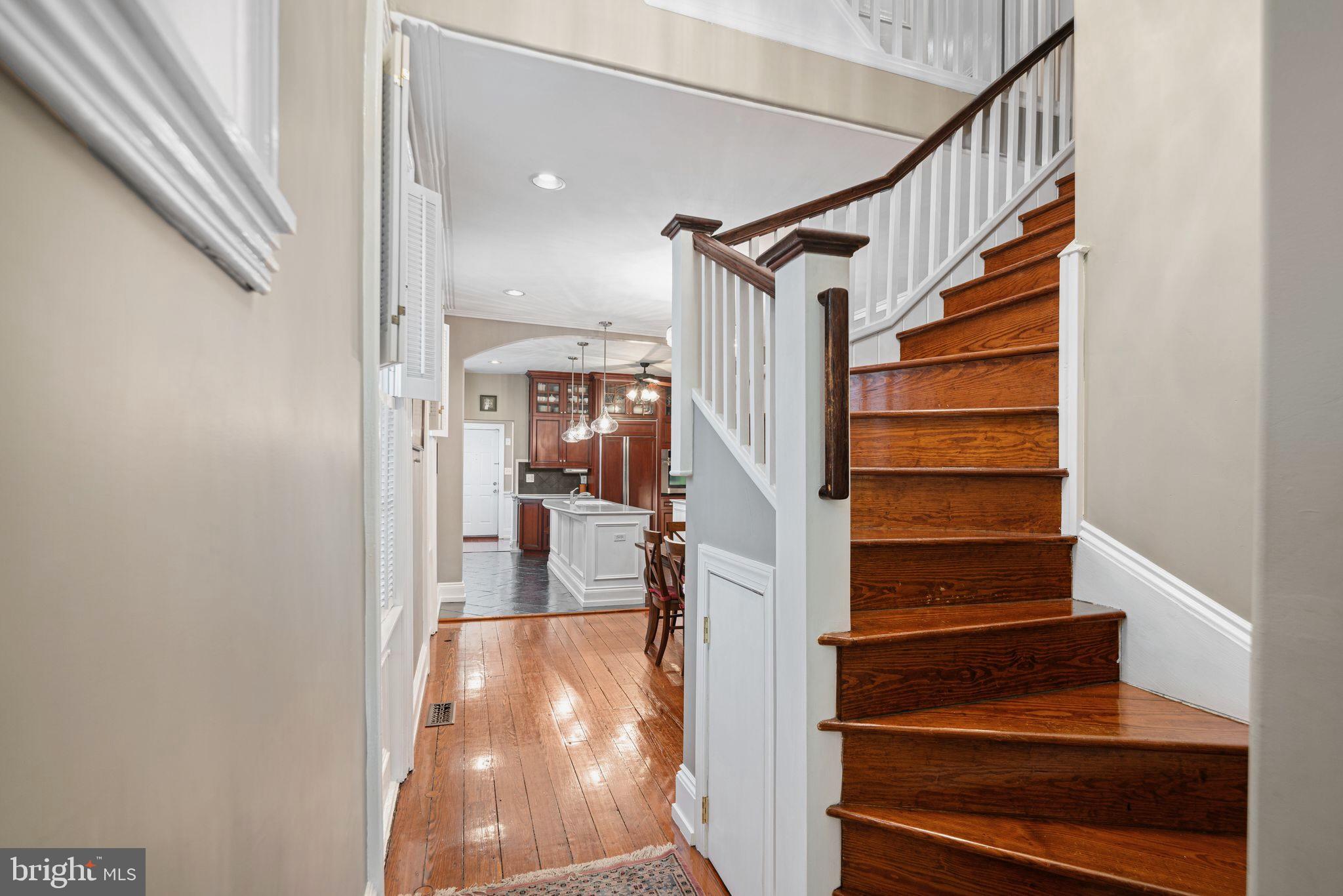 1935 Spring Garden Street Philadelphia, PA 19130 - Photo 9 of 49 a view of entryway and hall with wooden floor