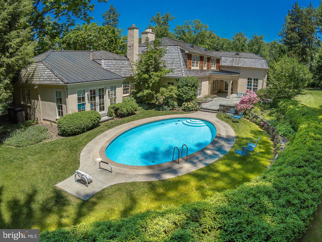 237 Atlee Road Wayne, PA 19087 - Photo 3 of 44 Private rear yard with garden pool