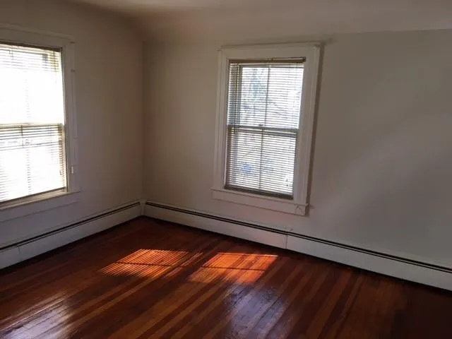an empty room with window