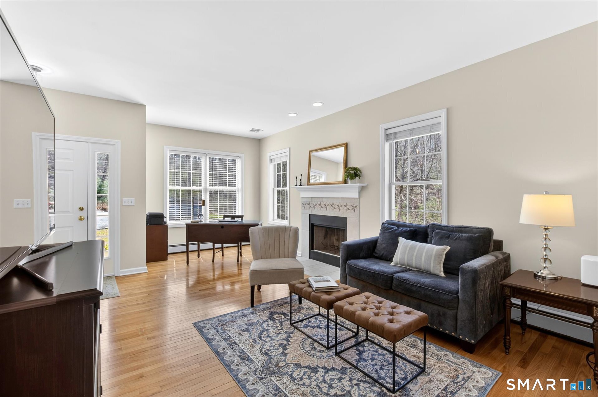 16 A Claire Hill Road Burlington, CT 06013 - Photo 4 of 37 a living room with furniture and a fireplace
