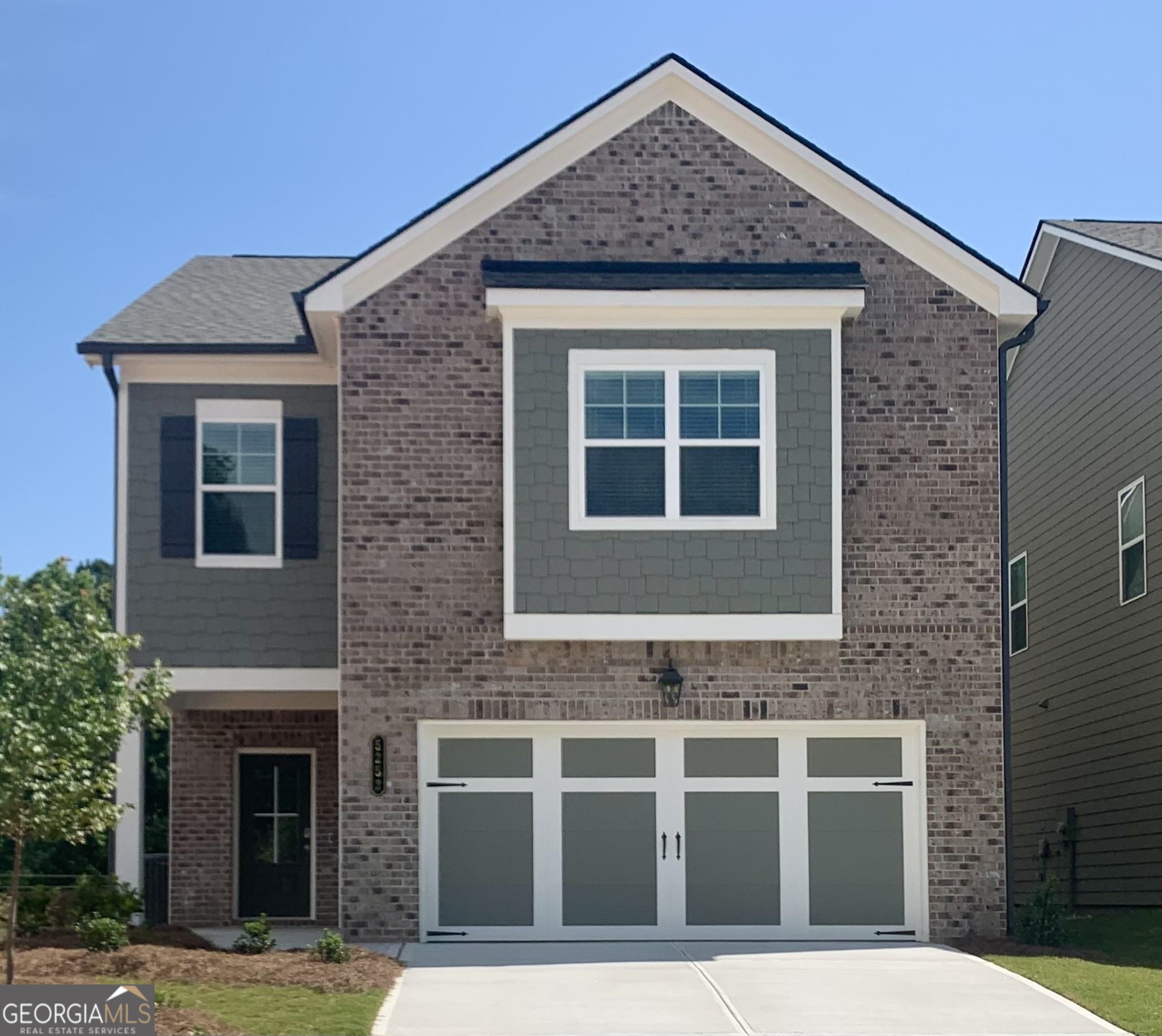 a front view of a house