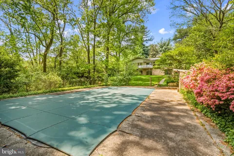 a view of a backyard