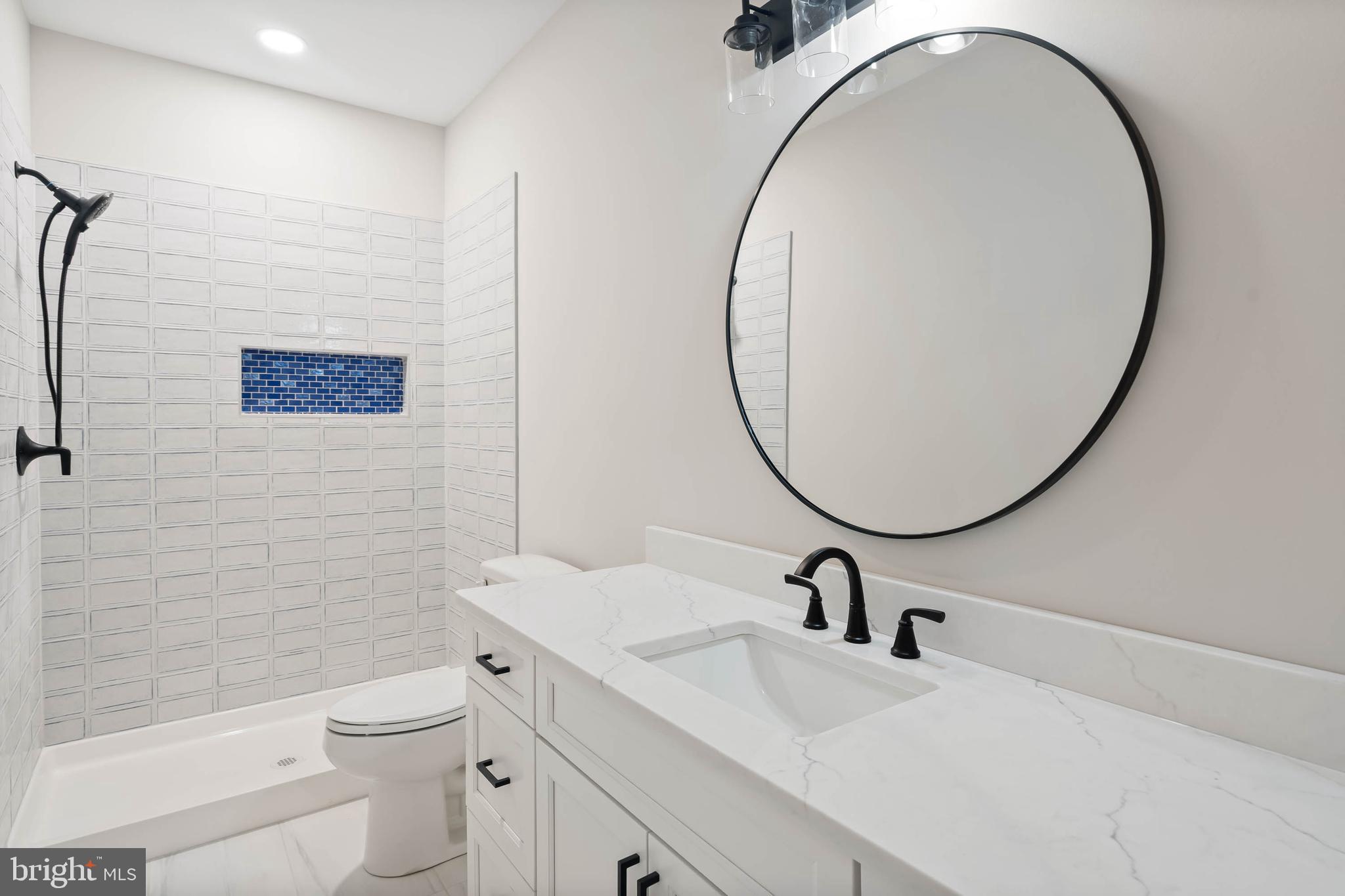 38697 Fred Hudson Road Bethany Beach, DE 19930 - Photo 15 of 51 a bathroom with a sink a toilet and a mirror