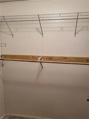 a close view of closet